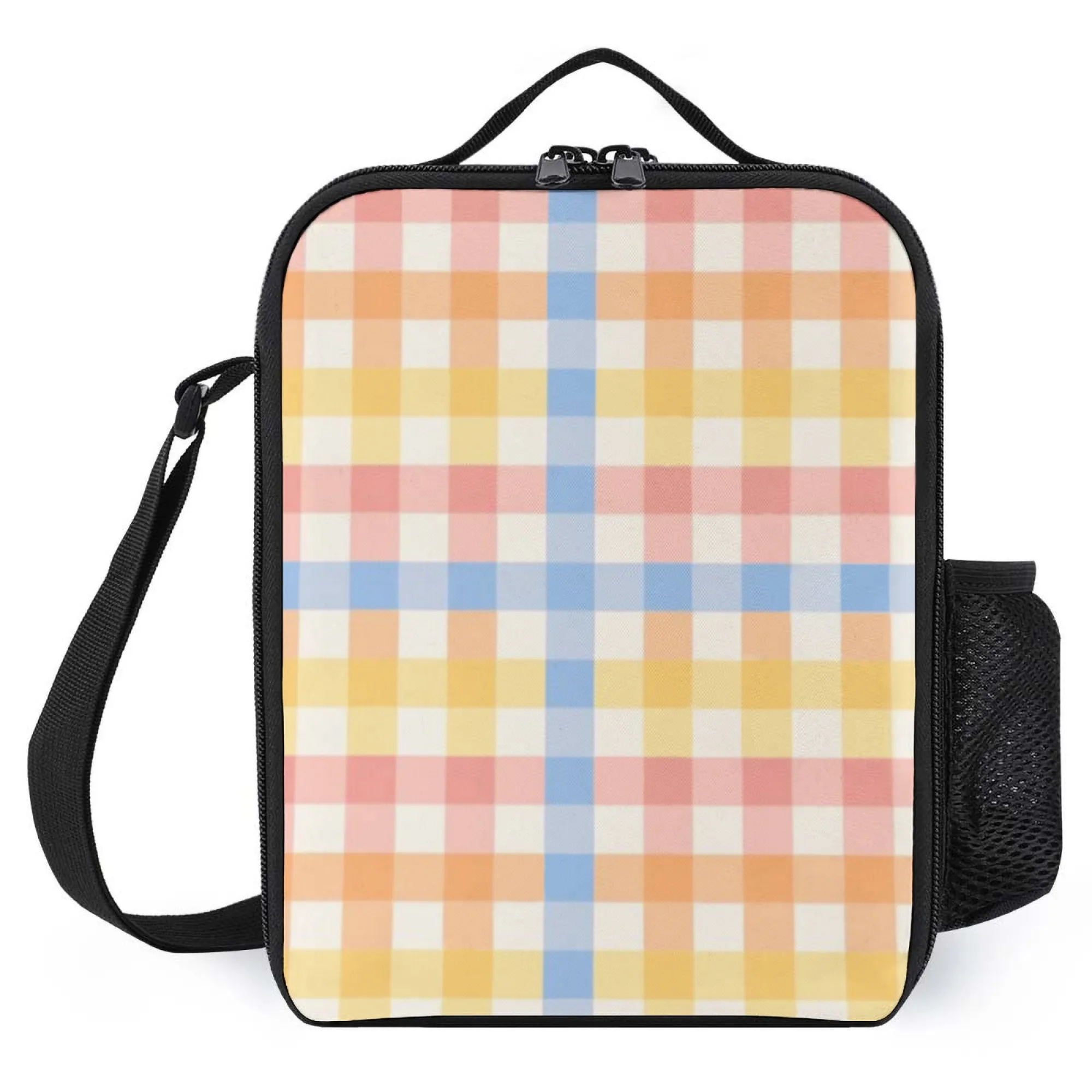Insulated Lunch Bag, Oxford Cloth Material, Colorful Multicolor Checkered Pattern,Perfect for School/Office/Picnic/Outdoor Daily
Insulated Lunch Bag, Oxford Cloth Material, Colorful Multicolor Checkered Pattern,Perfect for School/Office/Picnic/Outdoor Daily