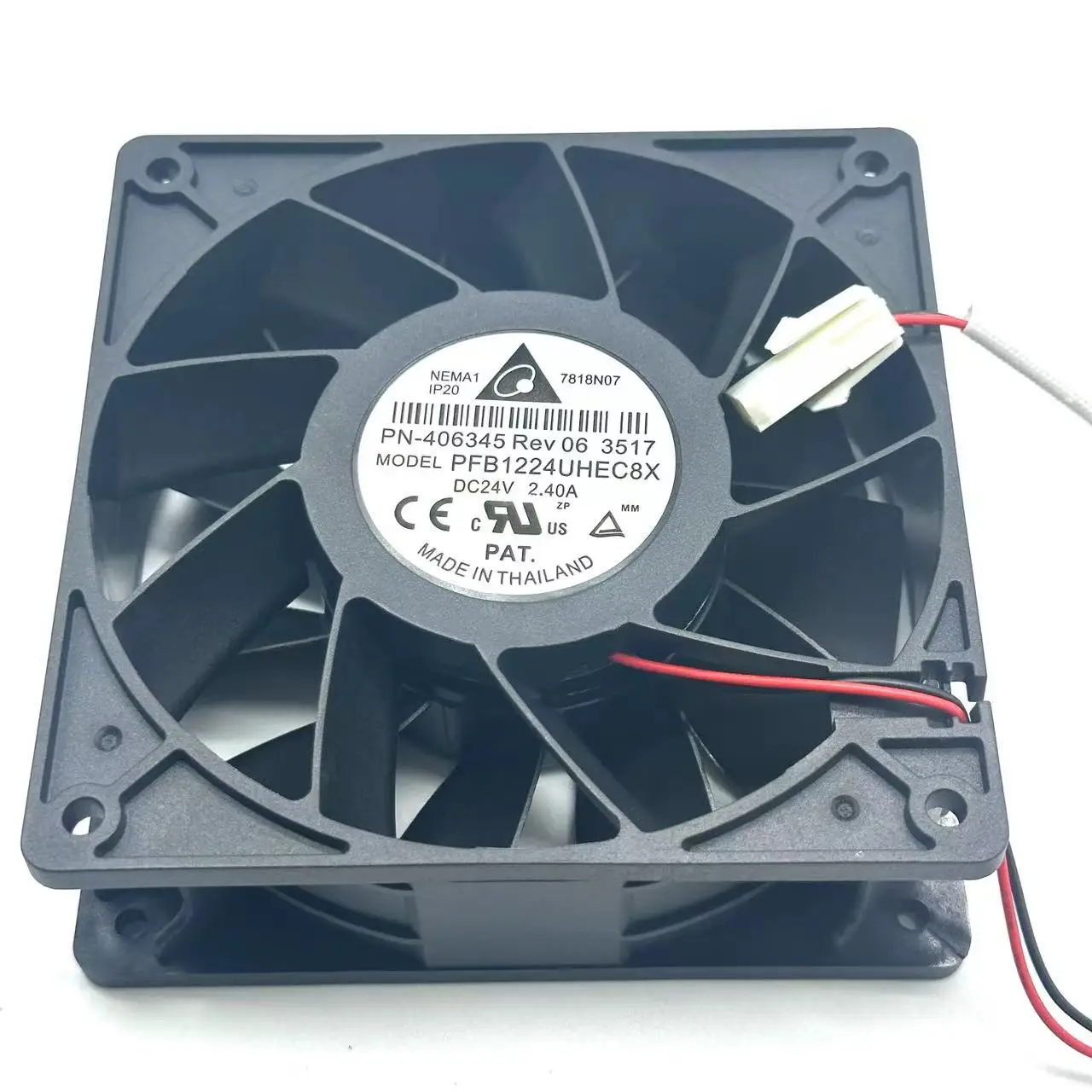 Delta Electronics PFB1224UHEC8X 2-Wire Server Cooling Fan DC 24V 2.40A 120x120x38mm - Electronics Component
Delta Electronics PFB1224UHEC8X 2-Wire Server Cooling Fan DC 24V 2.40A 120x120x38mm - Electronics Component