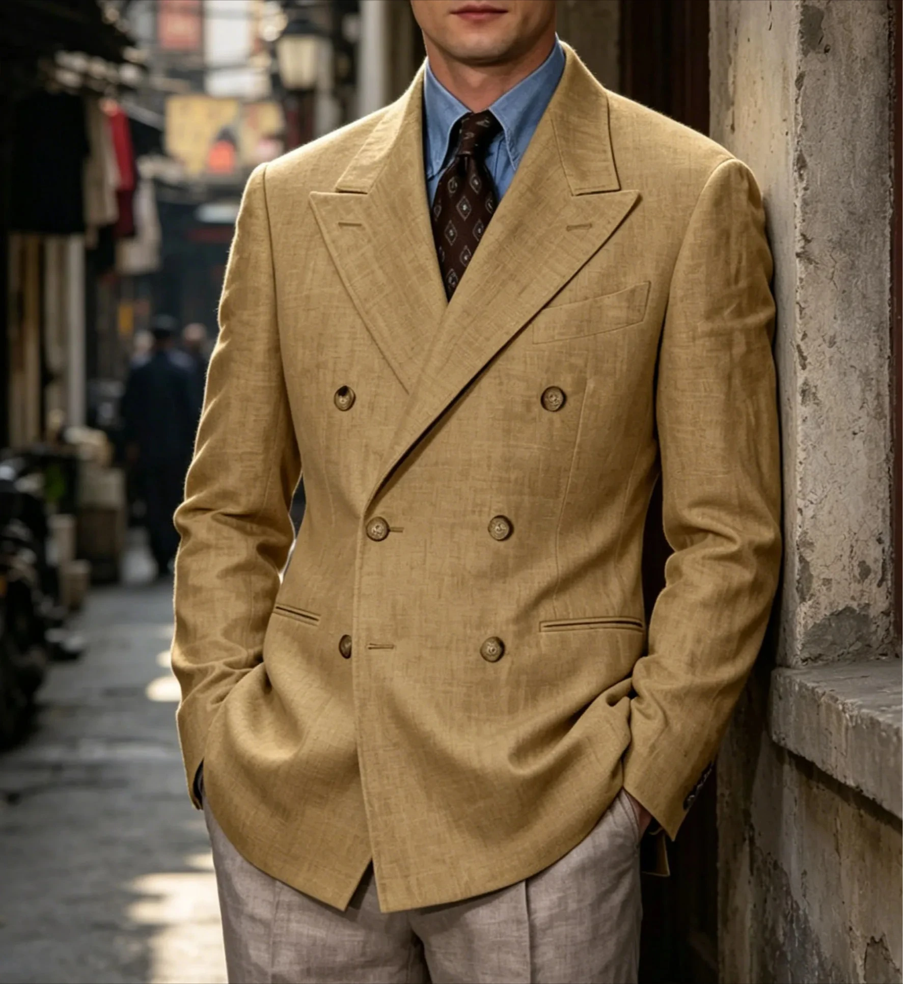 Men's Cotton Linen Blend Blazer Double Breasted Lightweight Breathable Wrinkle Resistant Jacket Casual Sport Coat For Beach
Men's Cotton Linen Blend Blazer Double Breasted Lightweight Breathable Wrinkle Resistant Jacket Casual Sport Coat For Beach