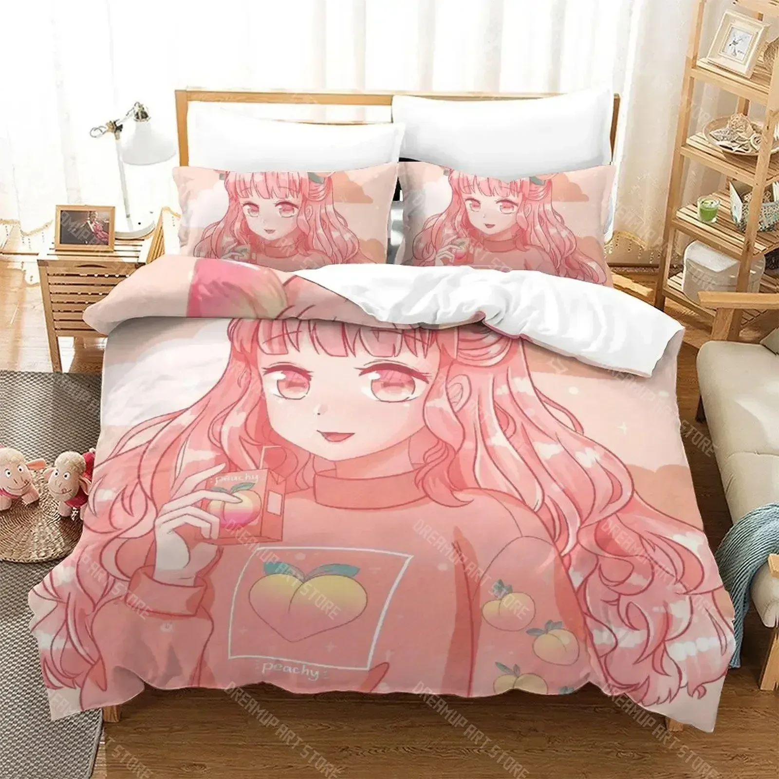 Kawaii Aesthetic Girl Art Strawberry Bedding Set Single Twin Full Queen King Size Bed Set Aldult Kid Bedroom 3D three-piece set
Kawaii Aesthetic Girl Art Strawberry Bedding Set Single Twin Full Queen King Size Bed Set Aldult Kid Bedroom 3D three-piece set