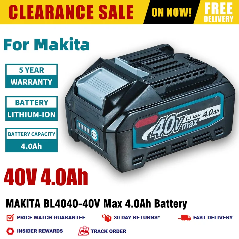 Аккумулятор для MAKITA BL4040-40v Max 4.0Ah, DK0146 191B26-6 BL4040. Отличный универсальный аккумулятор с длительным временем работы для большинства инструментов XGT.
Аккумулятор для MAKITA BL4040-40v Max 4.0Ah, DK0146 191B26-6 BL4040. Отличный универсальный аккумулятор с длительным временем работы для большинства инструментов XGT.