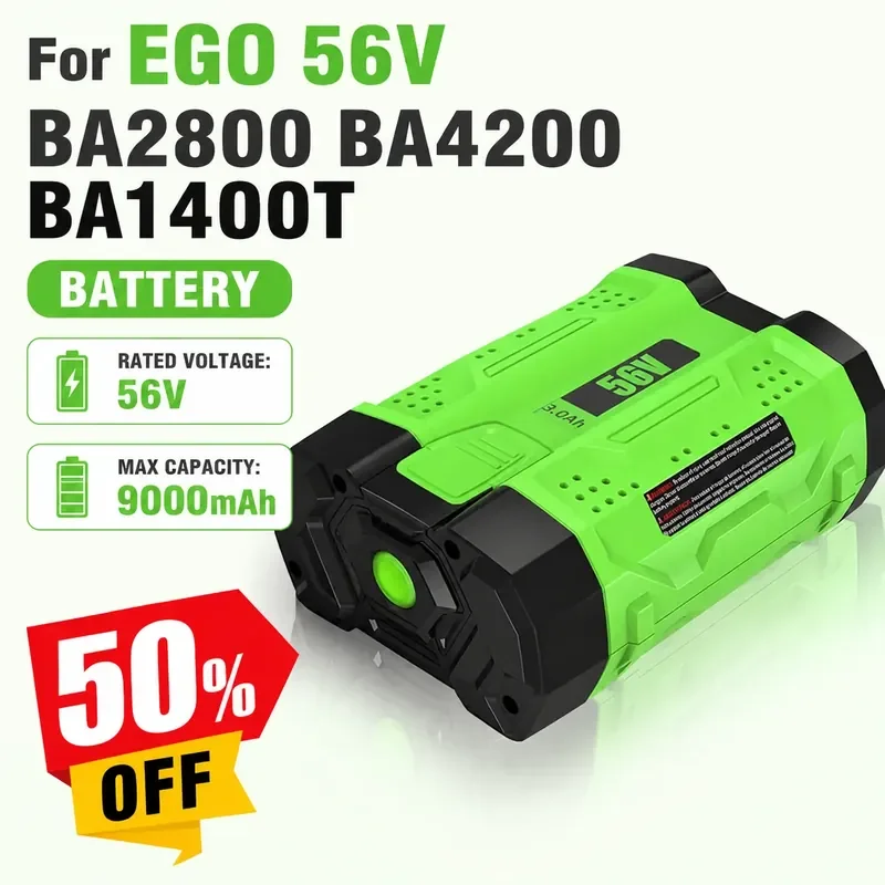 For EGO 56V Battery BA2800 BA4200 BA1400T Lawn Mower Leaf Blower Chain Saw Power Tool Replacement Batteries
For EGO 56V Battery BA2800 BA4200 BA1400T Lawn Mower Leaf Blower Chain Saw Power Tool Replacement Batteries
