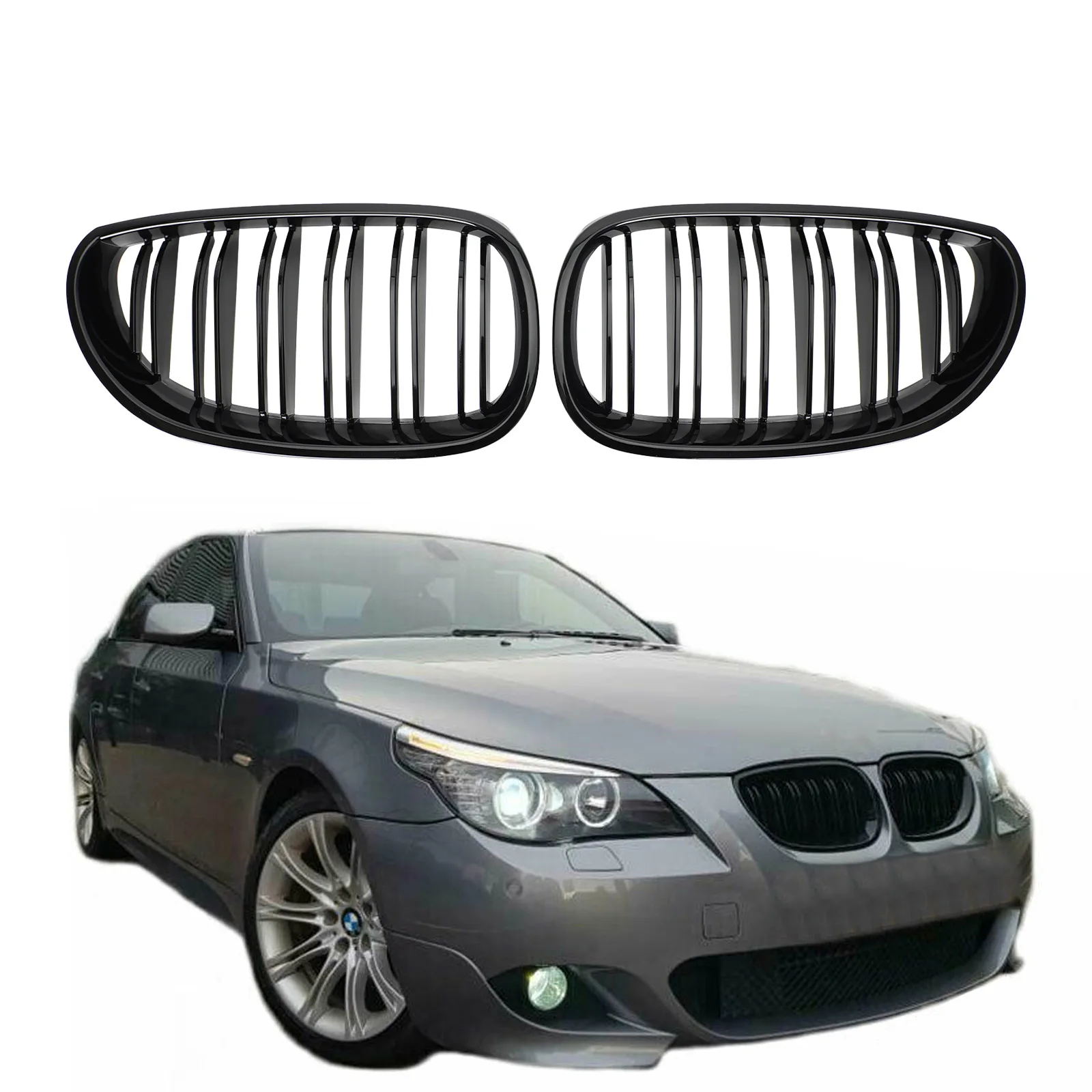 Artudatech Glossy Black Front Sport Kidney Grille ABS For 04-2009 BMW E60 E61 M5 520i 530i
Artudatech Glossy Black Front Sport Kidney Grille ABS For 04-2009 BMW E60 E61 M5 520i 530i