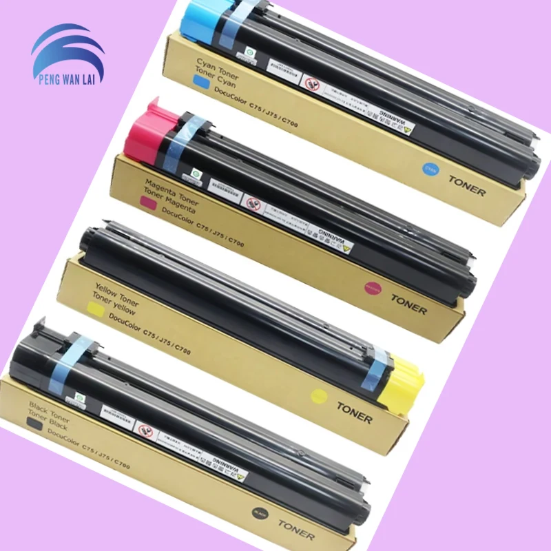 4 шт./компл. C700 тонер-картридж для Xerox Color C75 J75 Press 700i 700 цифровой цветной пресс импорт высокого качества
4 шт./компл. C700 тонер-картридж для Xerox Color C75 J75 Press 700i 700 цифровой цветной пресс импорт высокого качества