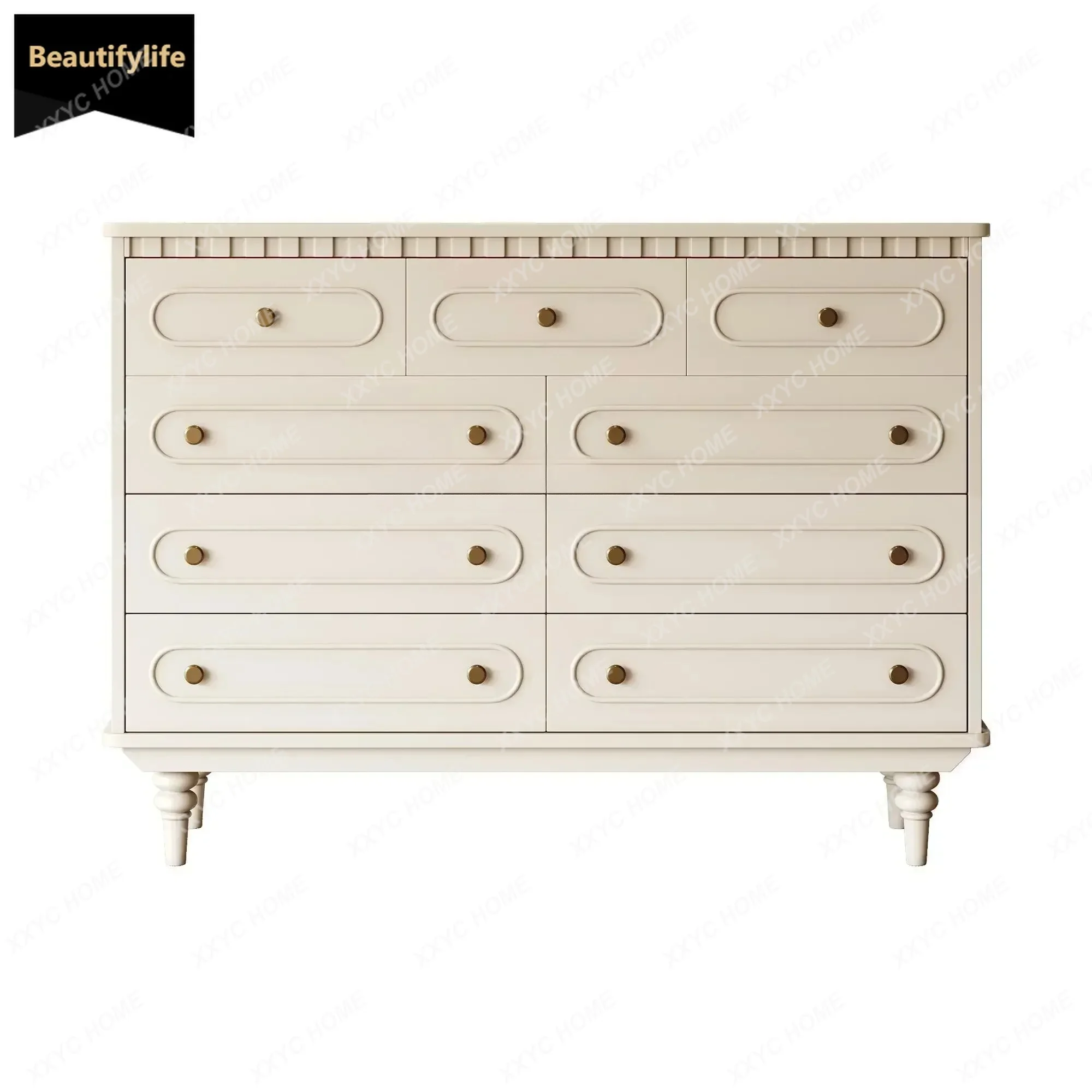 Lsolid wood nine-chest cabinet, bedroom furniture against the wall, living room drawer locker, white storage cabinet
Lsolid wood nine-chest cabinet, bedroom furniture against the wall, living room drawer locker, white storage cabinet