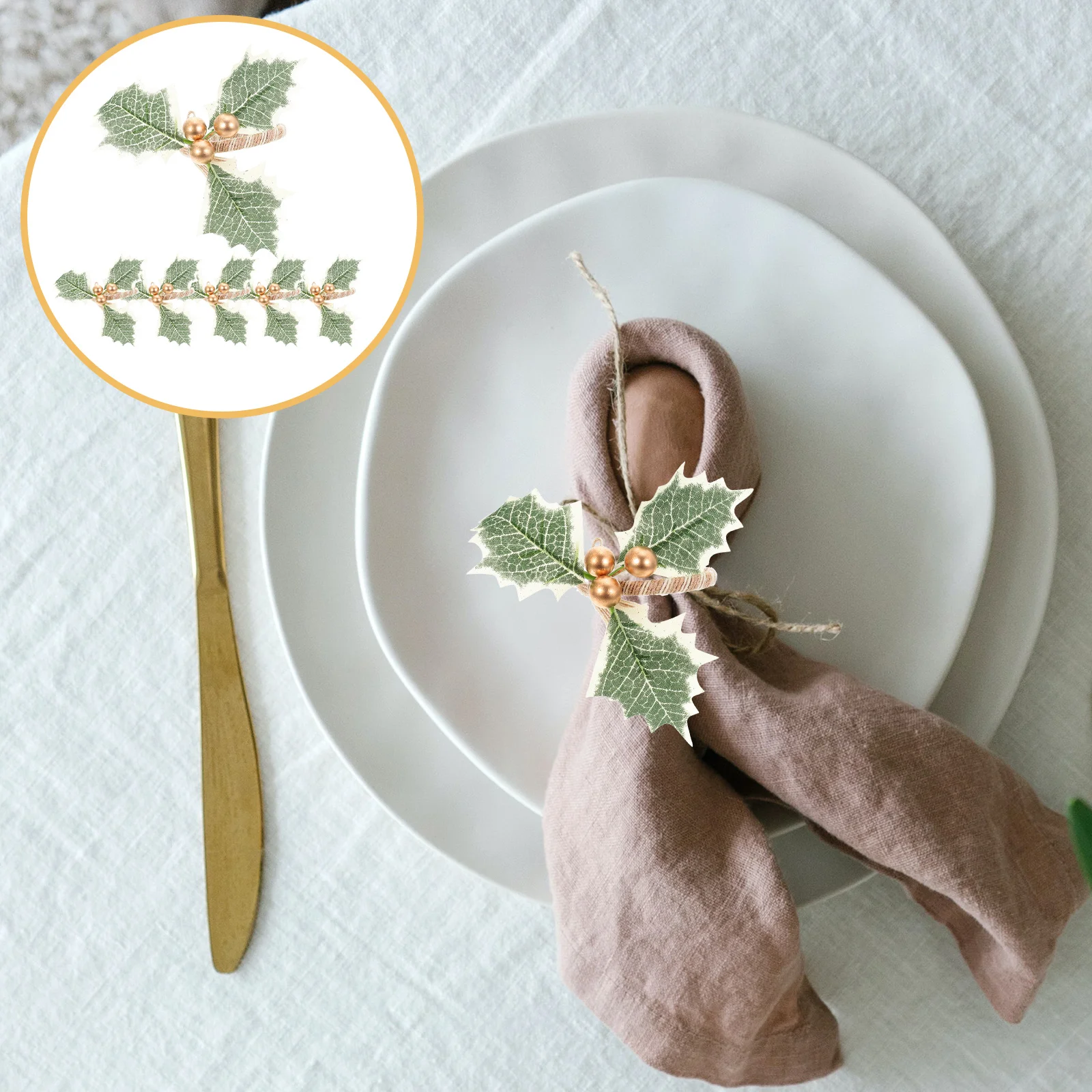 6pcs Napkin Ring Set Christmas Decoration Berry Leaf Table Centerpiece Party Supplies Kitchen Barware Serviette Rings
6pcs Napkin Ring Set Christmas Decoration Berry Leaf Table Centerpiece Party Supplies Kitchen Barware Serviette Rings