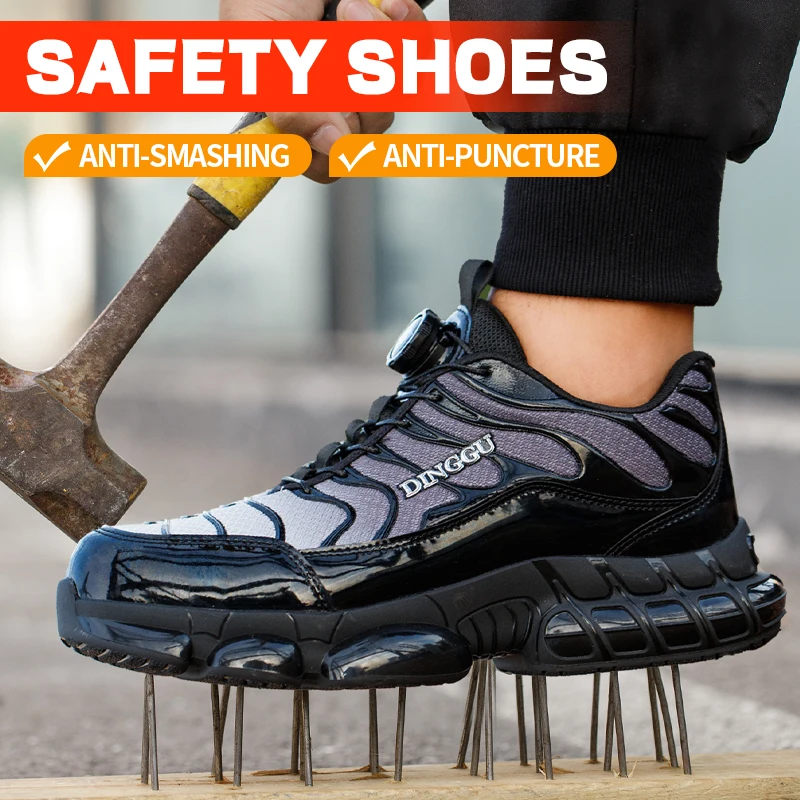 Puncture Proof Lace-up Work Shoes, Industrial And Construction Site Versatile Safety Footwear for Men: Puncture-Proof, Steel Toe
Puncture Proof Lace-up Work Shoes, Industrial And Construction Site Versatile Safety Footwear for Men: Puncture-Proof, Steel Toe