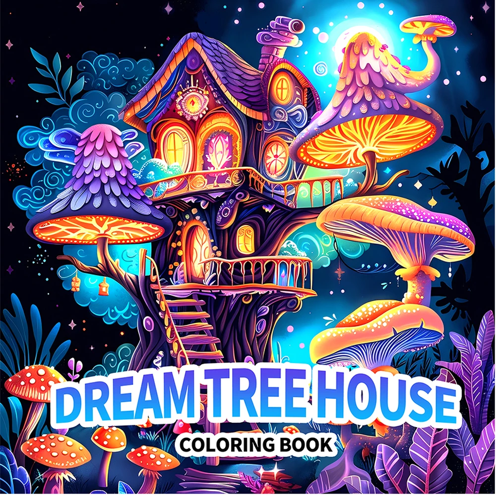 DREAM TREE HOUSE Coloring Book for Adults Featuring Cartoon Bold-easy Patterns for Relaxation Kids DIY Painting Drawing Books
DREAM TREE HOUSE Coloring Book for Adults Featuring Cartoon Bold-easy Patterns for Relaxation Kids DIY Painting Drawing Books