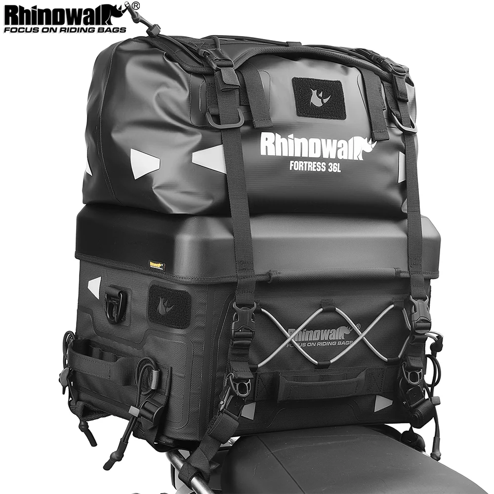 Мотоциклетная сумка Rhinowalk, водонепроницаемая сумка для камеры 36 л/72 л или сумка-холодильник, рюкзак с твердым корпусом, серия Fortress, сумка на заднее сиденье 
Мотоциклетная сумка Rhinowalk, водонепроницаемая сумка для камеры 36 л/72 л или сумка-холодильник, рюкзак с твердым корпусом, серия Fortress, сумка на заднее сиденье