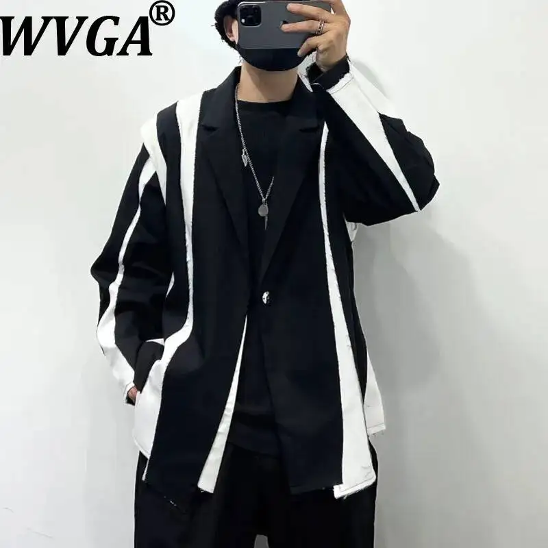WVGA Autumn New Men's Trendy Irregular Color Stitching Frayed Edges Blazer Stylish Niche Fake Two-piece Hip-hop Coats Ins W24616
WVGA Autumn New Men's Trendy Irregular Color Stitching Frayed Edges Blazer Stylish Niche Fake Two-piece Hip-hop Coats Ins W24616