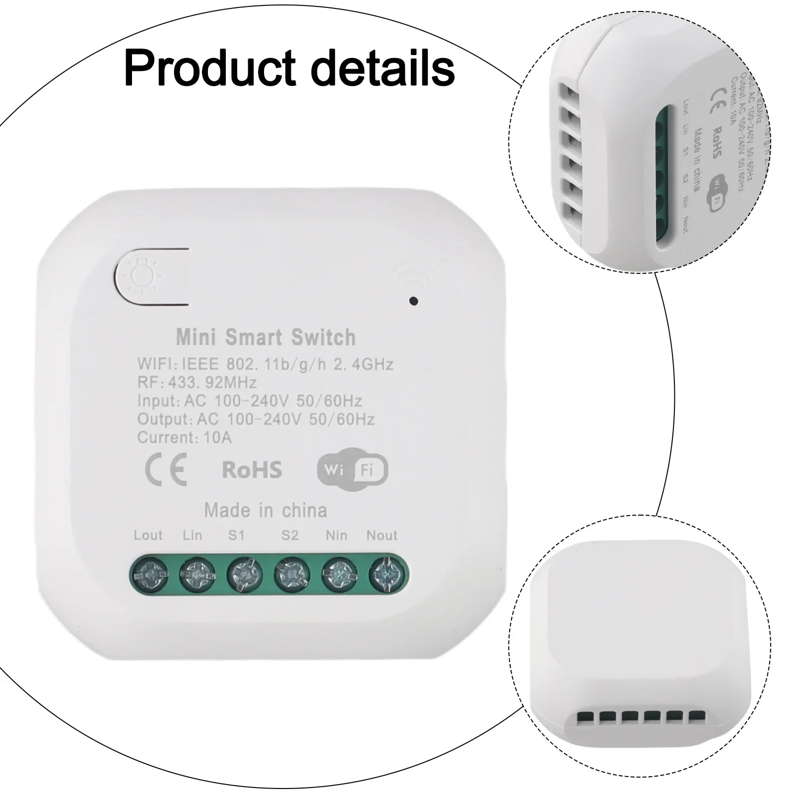 Wireless Control Wifi Relay 10A 16A Current Compact Design Multiple Device Control Smart Home Relay With Two-way Control
Wireless Control Wifi Relay 10A 16A Current Compact Design Multiple Device Control Smart Home Relay With Two-way Control