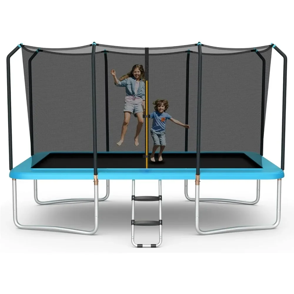 Trampoline, Rectangular Trampoline with Enclosure, Ladder, Double-Side Galvanized Steel Frame Max Load 440 Lbs,
Trampoline, Rectangular Trampoline with Enclosure, Ladder, Double-Side Galvanized Steel Frame Max Load 440 Lbs,