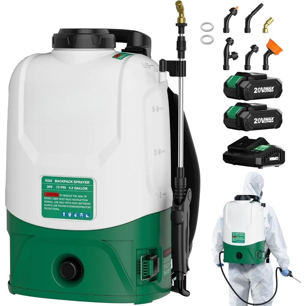 Аккумуляторный ранцевый опрыскиватель для доставки в США, 4,3 галлона, 20В, с 2 аккумуляторами и зарядным устройством, 6 насадок, 31 телескопическая штанга
Аккумуляторный ранцевый опрыскиватель для доставки в США, 4,3 галлона, 20В, с 2 аккумуляторами и зарядным устройством, 6 насадок, 31 телескопическая штанга
