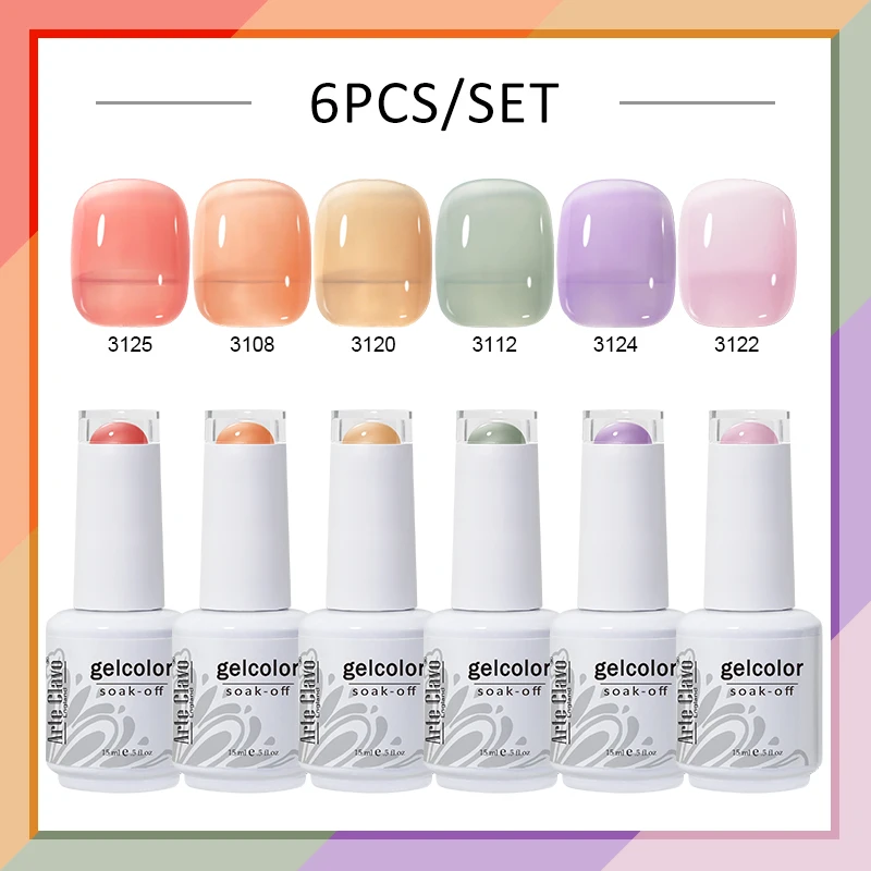 Arte Clavo Gel Nail Polish Set Pure Color Nail Kit Glitter Vernis Semi Permanent Nail Art Base Top Coat UV LED Gel Polish Set
Arte Clavo Gel Nail Polish Set Pure Color Nail Kit Glitter Vernis Semi Permanent Nail Art Base Top Coat UV LED Gel Polish Set