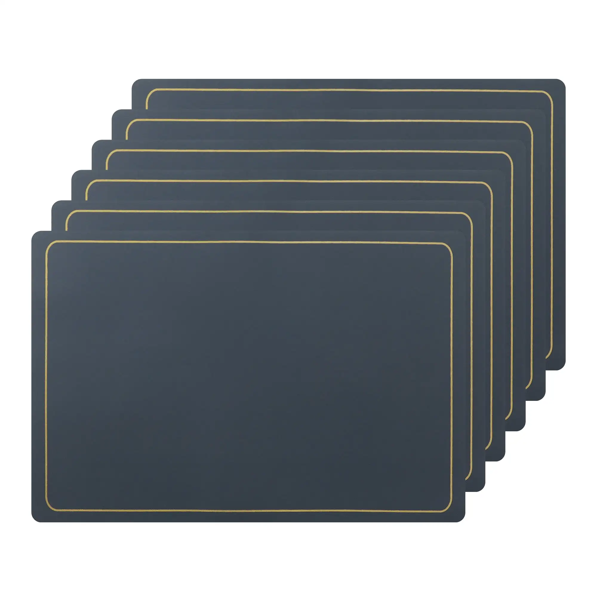 Set of 6 Heat Resistant Faux Leather Placemats for Kitchen Dining Room Dark Blue
Set of 6 Heat Resistant Faux Leather Placemats for Kitchen Dining Room Dark Blue