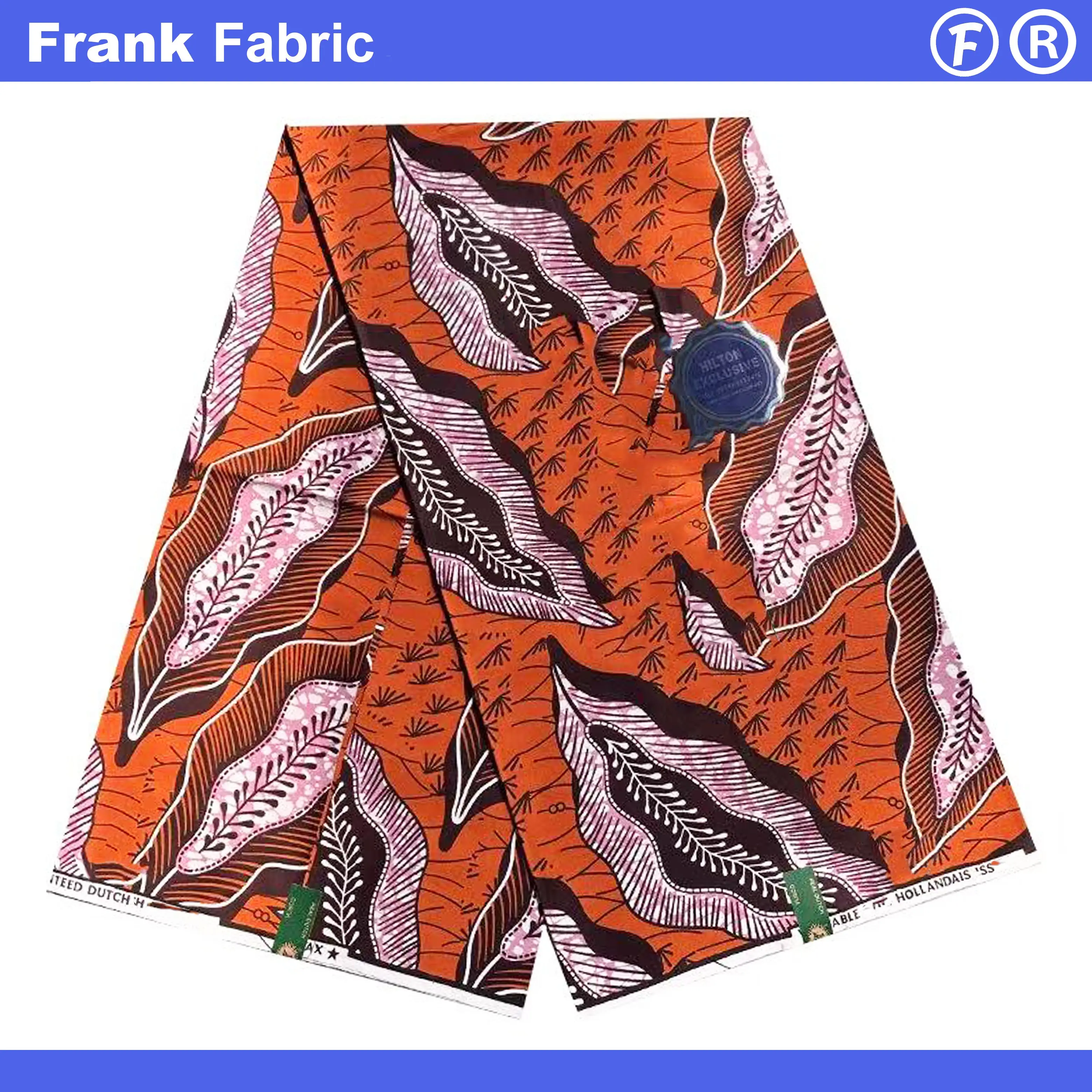 Настоящая мягкая 100-хлопковая ткань Анкара с голландским батиком, новая африканская ткань с восковым принтом, 6 ярдов для церковного хора, униформы, шитье FF2507.05 
Настоящая мягкая 100-хлопковая ткань Анкара с голландским батиком, новая африканская ткань с восковым принтом, 6 ярдов для церковного хора, униформы, шитье FF2507.05