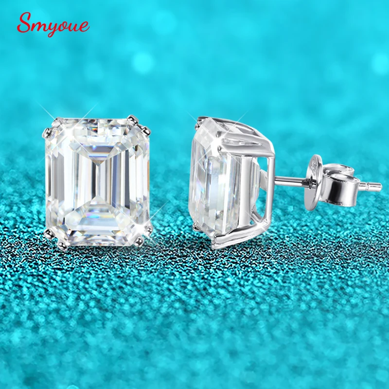 Smyoue 8CTTW D Color Certified Moissanite Studs Earring for Women 8*10mm Stone 100% S925 Sterling Silver Jewelry Wholesale GRA
Smyoue 8CTTW D Color Certified Moissanite Studs Earring for Women 8*10mm Stone 100% S925 Sterling Silver Jewelry Wholesale GRA
