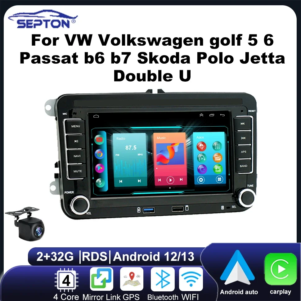 SEPTO Android Auto Car Radio for VW/Seat/Skoda/Passat/Golf/Polo Car Navigation GPS Wireless Player Screen CarPlay Multimedia BT
SEPTO Android Auto Car Radio for VW/Seat/Skoda/Passat/Golf/Polo Car Navigation GPS Wireless Player Screen CarPlay Multimedia BT