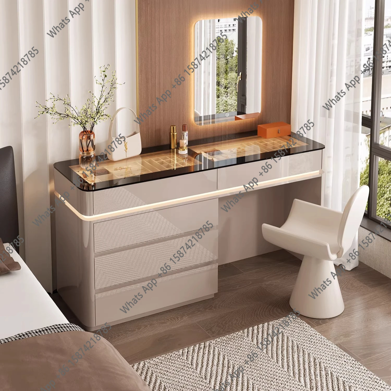 Italian light luxury dresser, chest of drawers, new bedroom jewelry storage, bedside table, dressing table, high-end feeling
Italian light luxury dresser, chest of drawers, new bedroom jewelry storage, bedside table, dressing table, high-end feeling