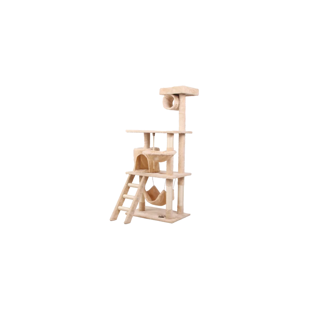 Cat Climbing Frame condo features a staircase-like layout with multiple levels, making it suitable for both young and old cats
Cat Climbing Frame condo features a staircase-like layout with multiple levels, making it suitable for both young and old cats