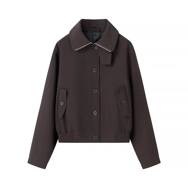 Women's new Fashion flip pocket decoration casual stand collar jacket coat retro long sleeved zipper women's coat chic top Skazi
Women's new Fashion flip pocket decoration casual stand collar jacket coat retro long sleeved zipper women's coat chic top Skazi