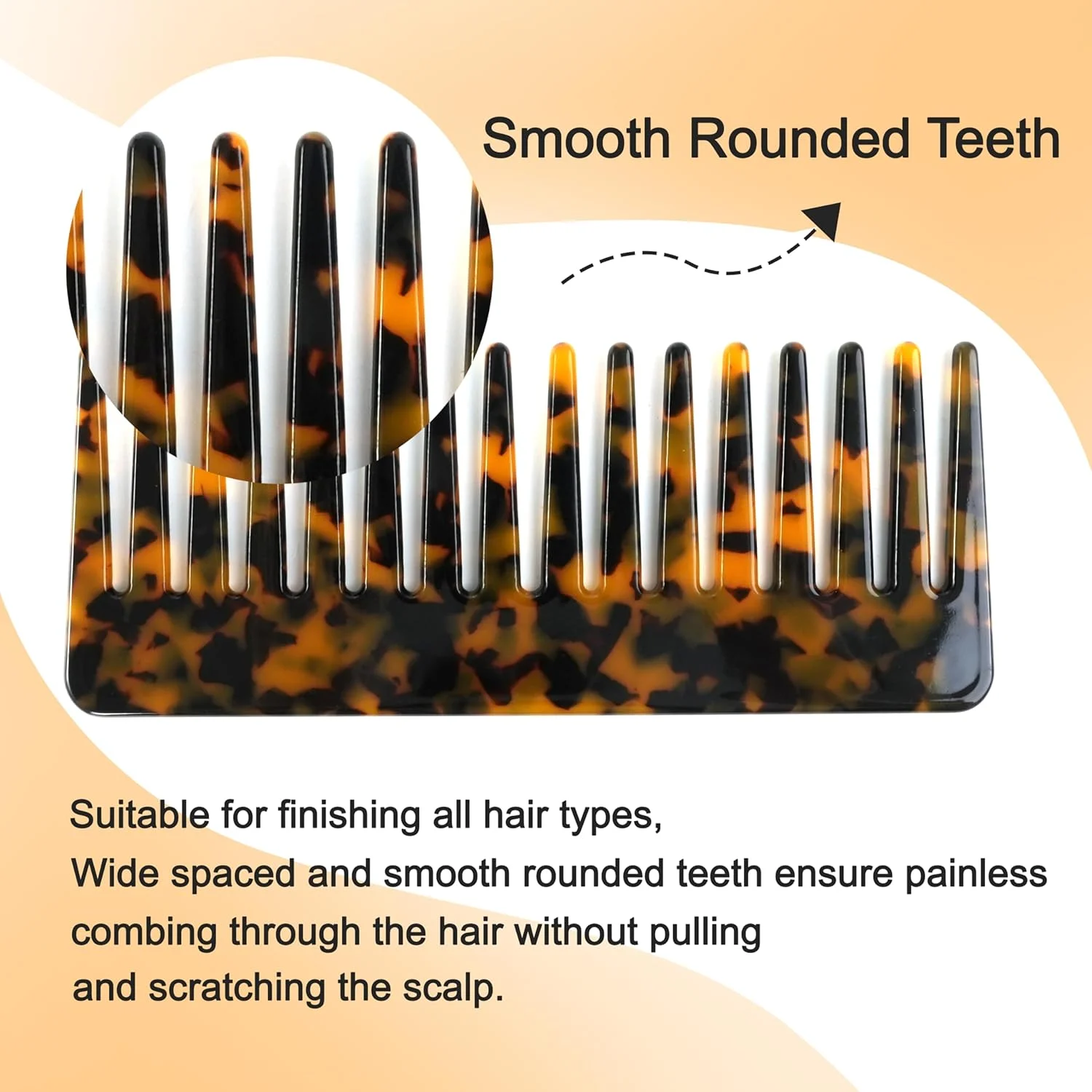 2 Pack Large Cellulose Acetate Hair Detangling Comb, 5.9 Inch Wide Tooth Comb for Wet and Dry Hair, Large Wide Tooth Combs for W
2 Pack Large Cellulose Acetate Hair Detangling Comb, 5.9 Inch Wide Tooth Comb for Wet and Dry Hair, Large Wide Tooth Combs for W