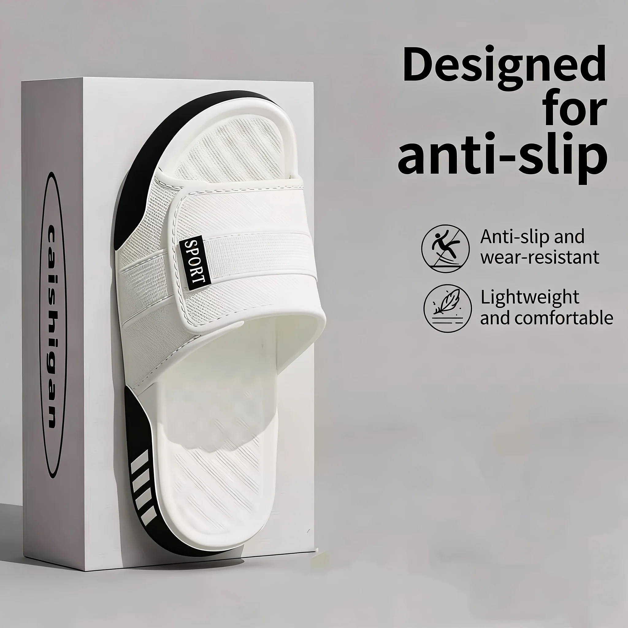 Men's Spring and Summer Eva Soft Thick-Soled Fashionable Flip-Flops for Indoor, Home, Outdoor Sports, Vacation, Comfortable, Simple, Casual Sandals
Men's Spring and Summer Eva Soft Thick-Soled Fashionable Flip-Flops for Indoor, Home, Outdoor Sports, Vacation, Comfortable, Simple, Casual Sandals