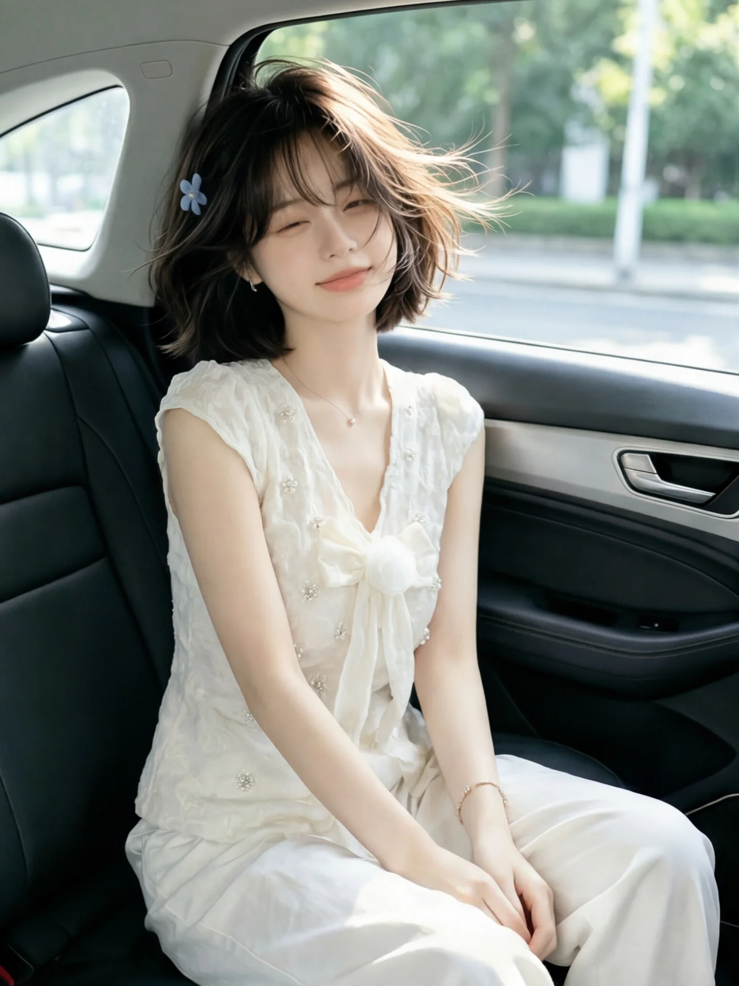 Cherry Blossom Lace Top Women's Summer New Unique Beautiful Knot Pearl Flower Design Sleeveless V-neck Blouse
Cherry Blossom Lace Top Women's Summer New Unique Beautiful Knot Pearl Flower Design Sleeveless V-neck Blouse
