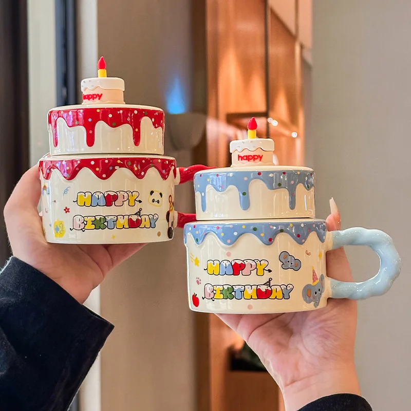 Colorful Ceramic Cup Hand-painted with Lid Gift, Cute Cream Cake Cup, Home Office Juice Cup Gift Mugs Coffee Cups
Colorful Ceramic Cup Hand-painted with Lid Gift, Cute Cream Cake Cup, Home Office Juice Cup Gift Mugs Coffee Cups