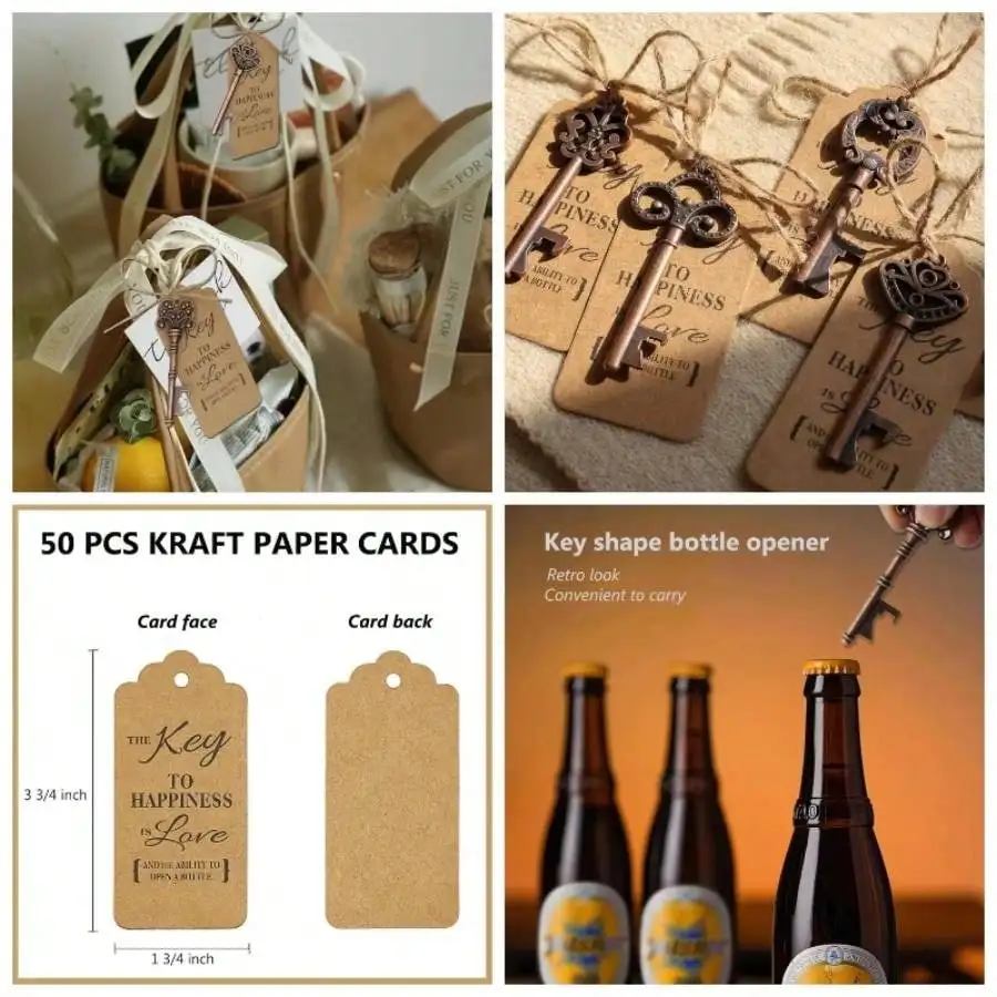 50PCS Vintage Skeleton Keys Bottle Openers Wedding Favors Party Return Gifts Guests With And Jute Rope
50PCS Vintage Skeleton Keys Bottle Openers Wedding Favors Party Return Gifts Guests With And Jute Rope