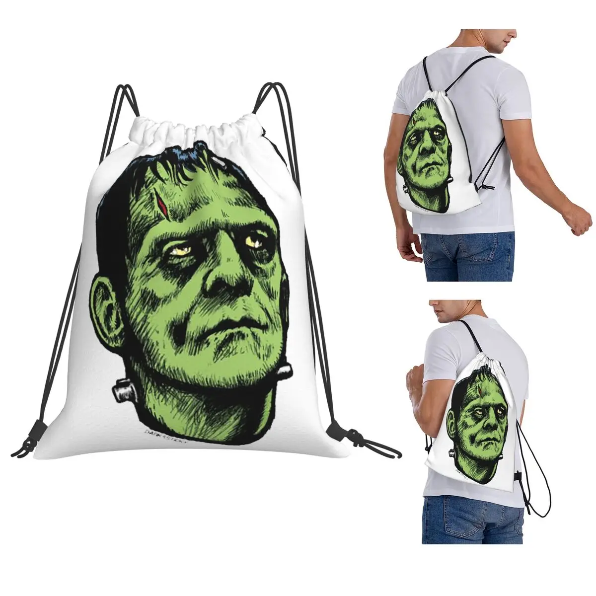 Frankenstein Green Monster Print Backpacks Fashion Drawstring Bags Sports Bag Book Bags for Travel Students
Frankenstein Green Monster Print Backpacks Fashion Drawstring Bags Sports Bag Book Bags for Travel Students