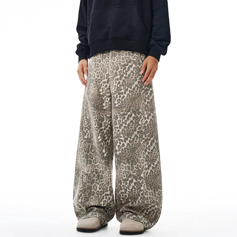 Niche Design Men's Denim Pants Leopard Print New Autumn Menswear Silhouette Wide Leg Loose Male Curved Knife Jeans 9W4212
Niche Design Men's Denim Pants Leopard Print New Autumn Menswear Silhouette Wide Leg Loose Male Curved Knife Jeans 9W4212