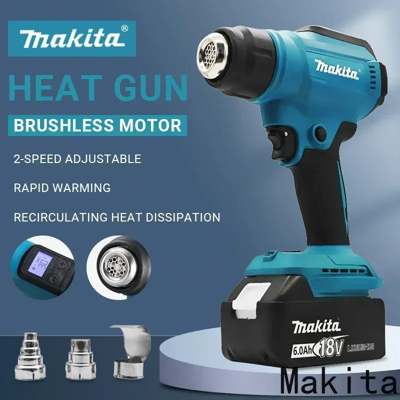 Portable Makita 18V Heat Gun for Soldering & Shrinking - 550°C Variable Temp with LED Readout without battery
Portable Makita 18V Heat Gun for Soldering & Shrinking - 550°C Variable Temp with LED Readout without battery