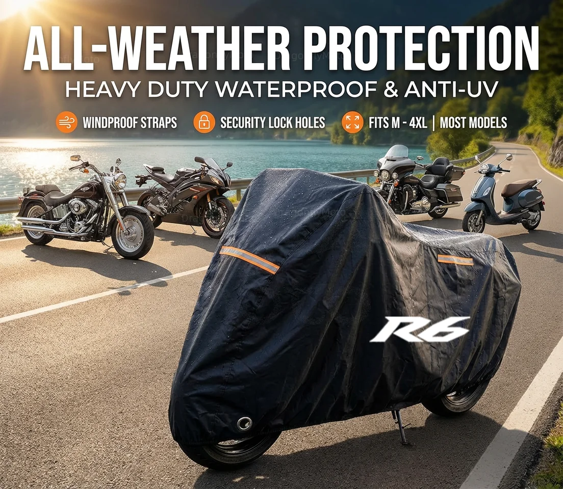 For Yamaha YZFR6 YZF R6 R6S 1999-2015 2005 2007 2010 190T Waterproof Motorcycle Covers Motors Dust Rain Snow UV Protector Cover
For Yamaha YZFR6 YZF R6 R6S 1999-2015 2005 2007 2010 190T Waterproof Motorcycle Covers Motors Dust Rain Snow UV Protector Cover