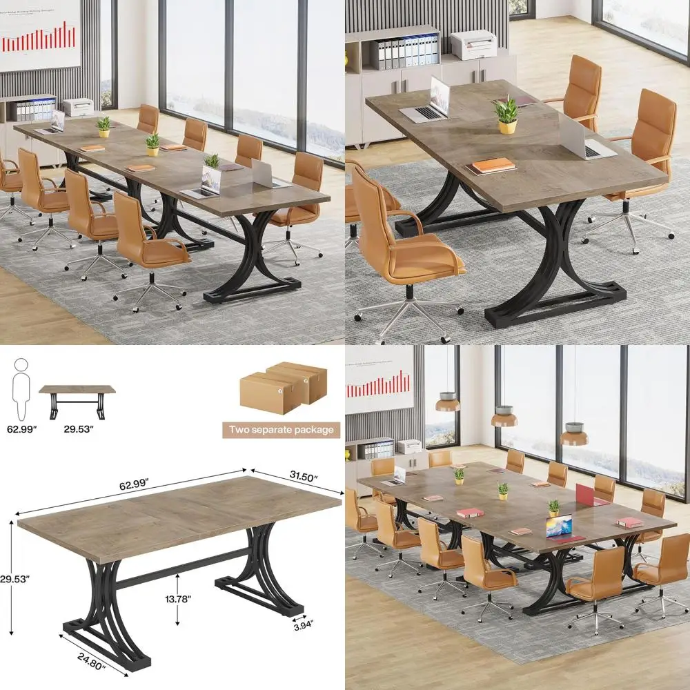 10.5T Conerence Table, ern Meeting Table or 8-10 People, RecSeminar Boardroom Table or Oice Conerence Room with Stylish Legs (2,
10.5T Conerence Table, ern Meeting Table or 8-10 People, RecSeminar Boardroom Table or Oice Conerence Room with Stylish Legs (2,