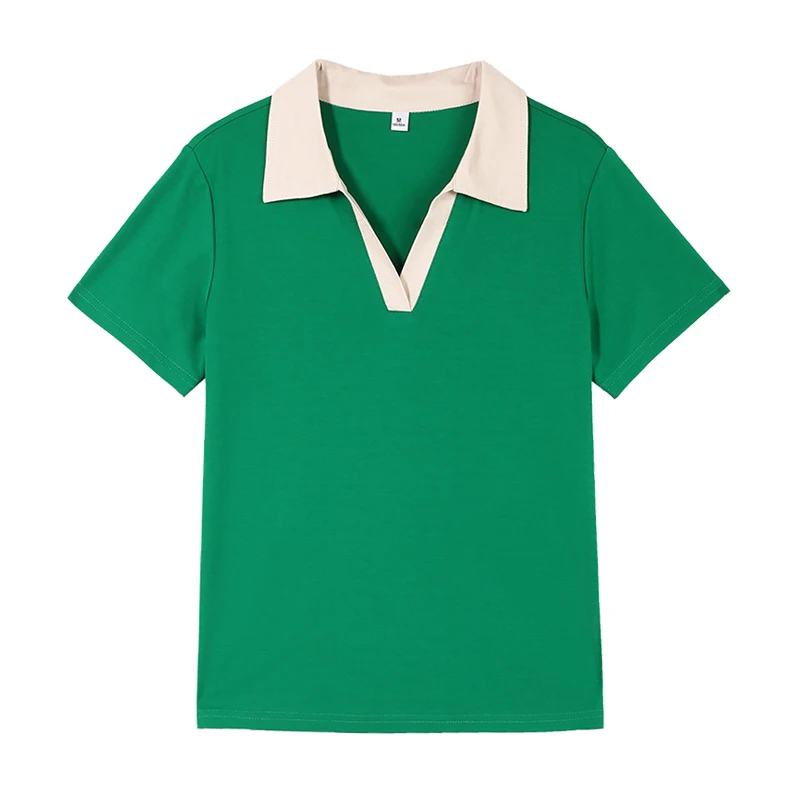 New Summer Fashion Ice Silk Lapel Short Sleeved Top For Women'S Casual V-Neck Comfortable Versatile Slim Fit T-Shirt Female
New Summer Fashion Ice Silk Lapel Short Sleeved Top For Women'S Casual V-Neck Comfortable Versatile Slim Fit T-Shirt Female