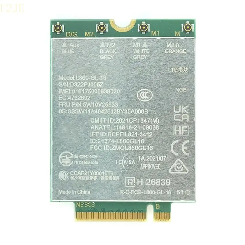 U2JE Fast L860-GL-16 4G LTE Networking Module Supporting Multiple Bands And High Bandwidth for L13 P14S P16 T14 T16
U2JE Fast L860-GL-16 4G LTE Networking Module Supporting Multiple Bands And High Bandwidth for L13 P14S P16 T14 T16