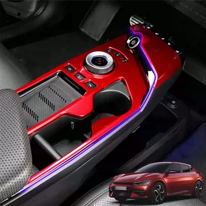 For KIA EV6 2022 2023 Car interior red gear shift panel decorative frame ABS material
For KIA EV6 2022 2023 Car interior red gear shift panel decorative frame ABS material