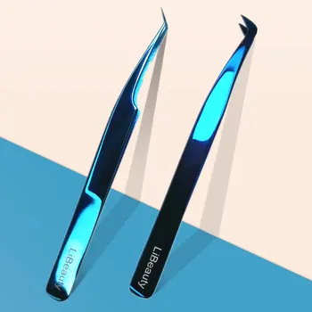 Libeauty 1 쌍 전문 속눈썹 족집게 3D 볼륨 속눈썹 연장 속눈썹 눈썹 우수한 폐쇄 접목 속눈썹 도구