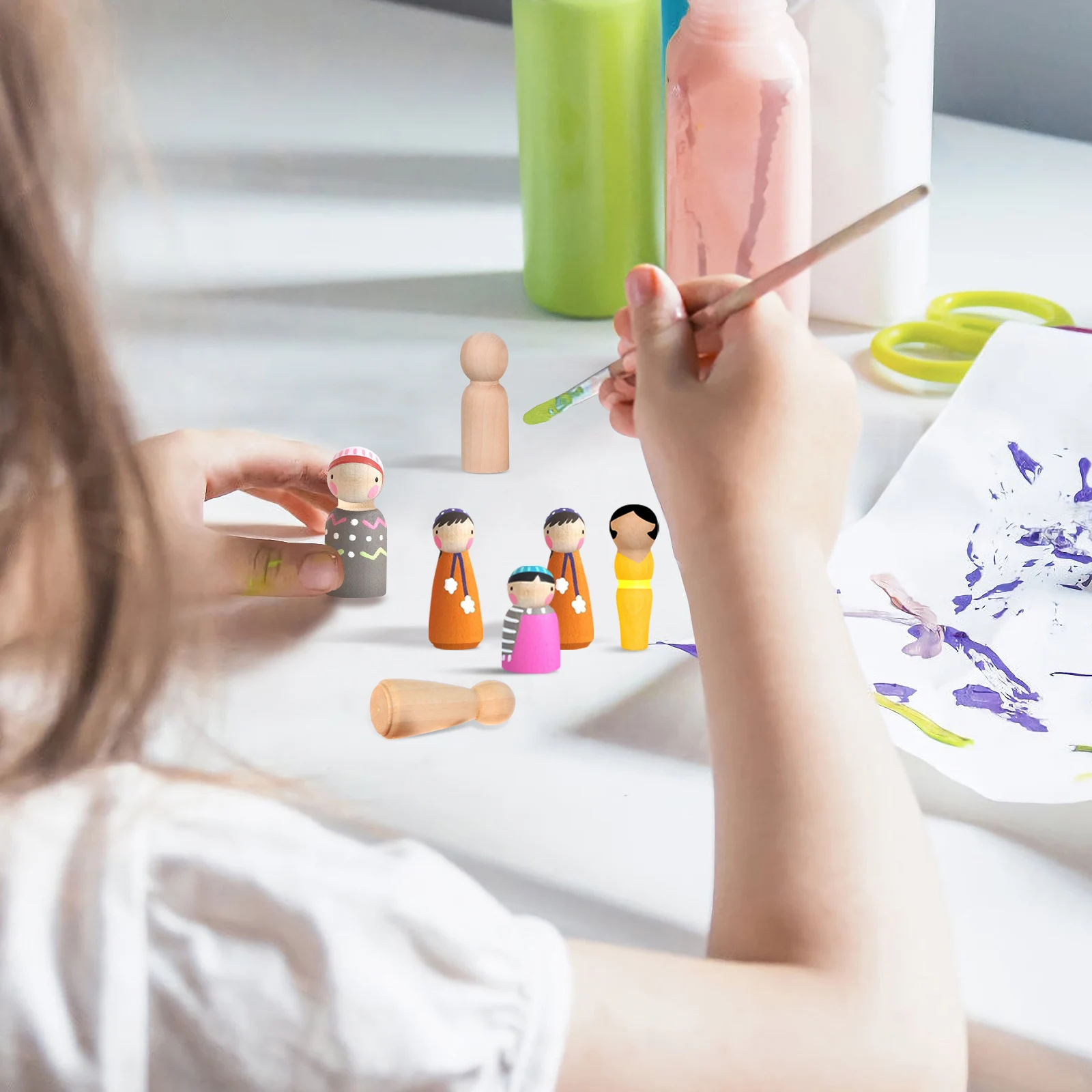 50Pcs Wooden Peg People Unfinished Blank Peg DIY Painting Craft Supplies Kids Creative Activity Wooden
50Pcs Wooden Peg People Unfinished Blank Peg DIY Painting Craft Supplies Kids Creative Activity Wooden