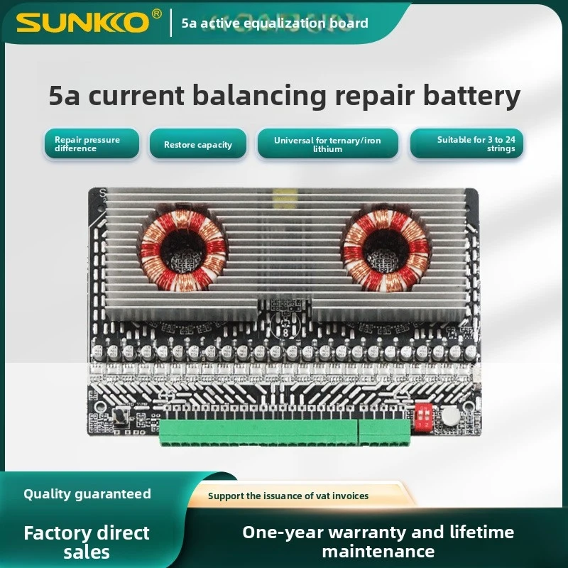 5A 8A Active Equalization Module LiFePO4 Li-ion Inductive Voltage Balance Restorer Capacity Repair Board 4S-24S
5A 8A Active Equalization Module LiFePO4 Li-ion Inductive Voltage Balance Restorer Capacity Repair Board 4S-24S