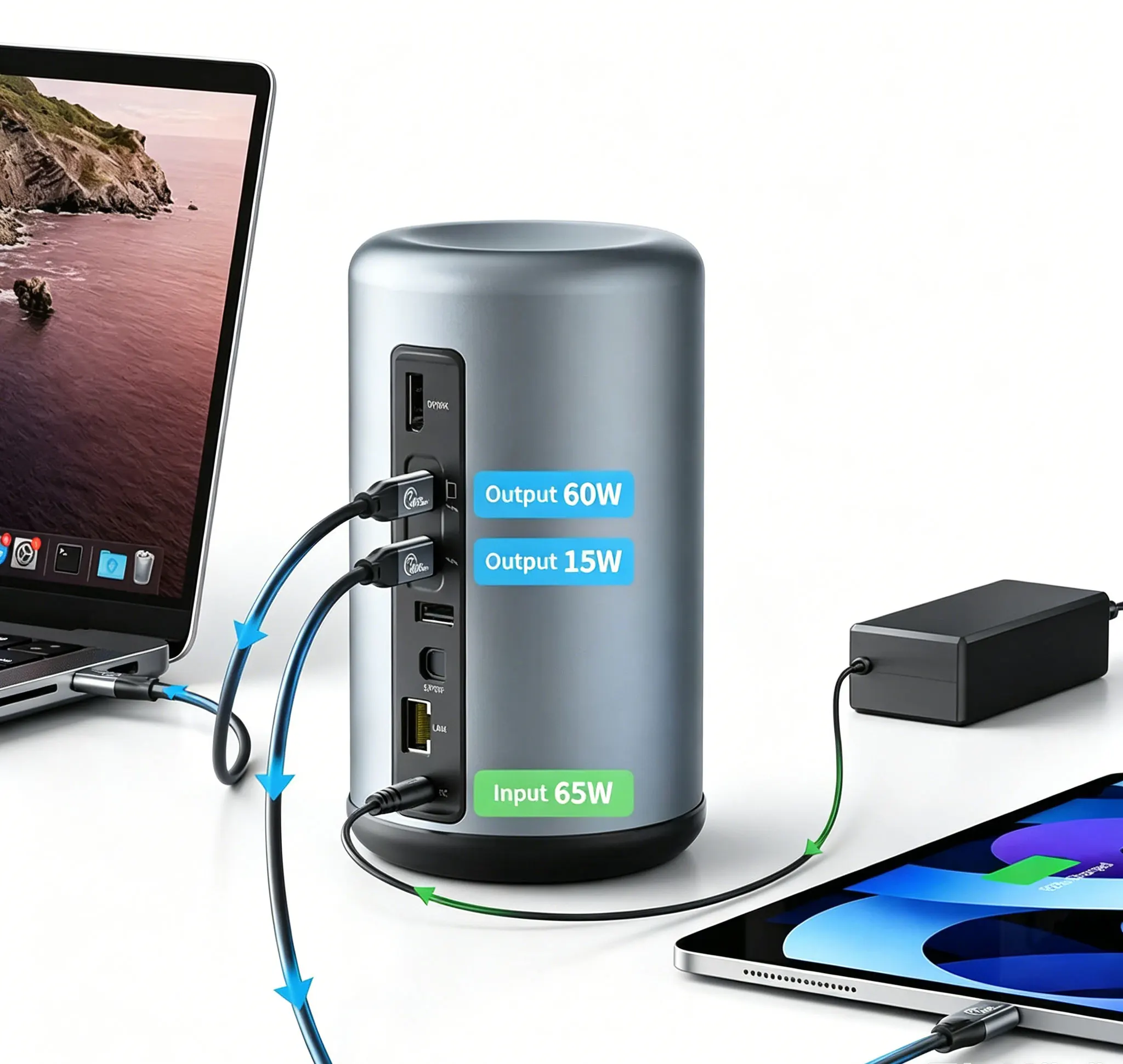 Thunderbolt3 Type C Docking Station 16 in 1 Hub 40Gbps 4K HDMI USB3.0 10Gbps SD TF Card Reader Multiport Adapter For Laptop
Thunderbolt3 Type C Docking Station 16 in 1 Hub 40Gbps 4K HDMI USB3.0 10Gbps SD TF Card Reader Multiport Adapter For Laptop