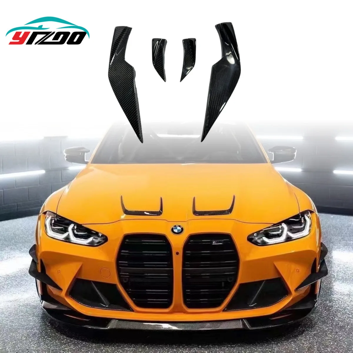 For 2020+ BMW M3 M4 G8X Modification and Upgrade VS Style Dry Carbon Fiber Front Bumper Wind Blade Set 4PC
For 2020+ BMW M3 M4 G8X Modification and Upgrade VS Style Dry Carbon Fiber Front Bumper Wind Blade Set 4PC