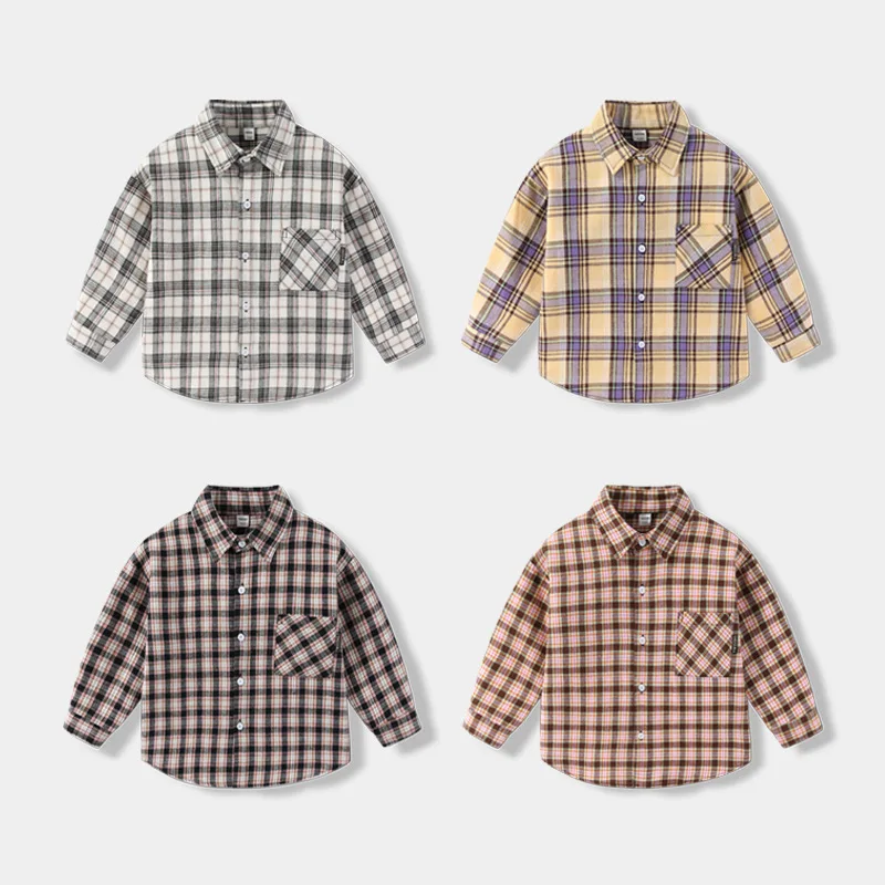 HoneyCherry Spring and Autumn Stylish Boys' Checked Sanded Long Sleeve Cotton Shirts,New Style Skin Friendly Shirts for Girls
HoneyCherry Spring and Autumn Stylish Boys' Checked Sanded Long Sleeve Cotton Shirts,New Style Skin Friendly Shirts for Girls
