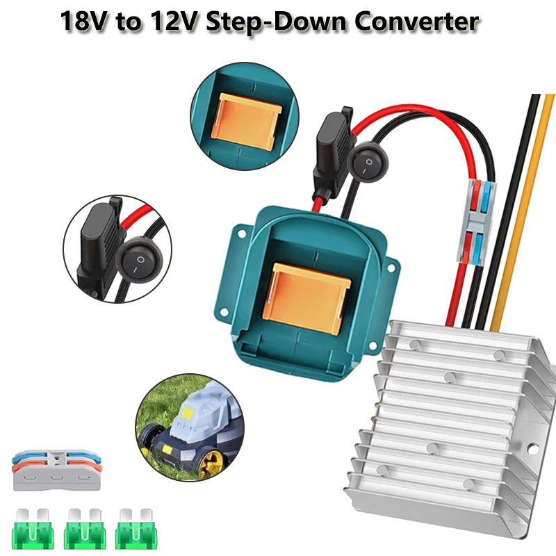 240 Вт 20 А DIY понижающий преобразователь-регулятор для Makita 18 В литий-ионный аккумулятор понижающий преобразователь постоянного тока 18 В в постоянный ток 12 В адаптер с переключателем 30 А предохранитель
240 Вт 20 А DIY понижающий преобразователь-регулятор для Makita 18 В литий-ионный аккумулятор понижающий преобразователь постоянного тока 18 В в постоянный ток 12 В адаптер с переключателем 30 А предохранитель