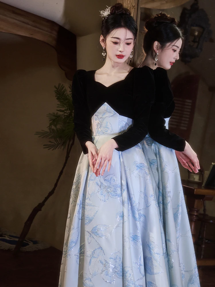 Ele Long Sve Evening Gown for Women Vintage Sle mid Waist a Line Skirt Deep V Ne Par Performance Host Dr
Ele Long Sve Evening Gown for Women Vintage Sle mid Waist a Line Skirt Deep V Ne Par Performance Host Dr