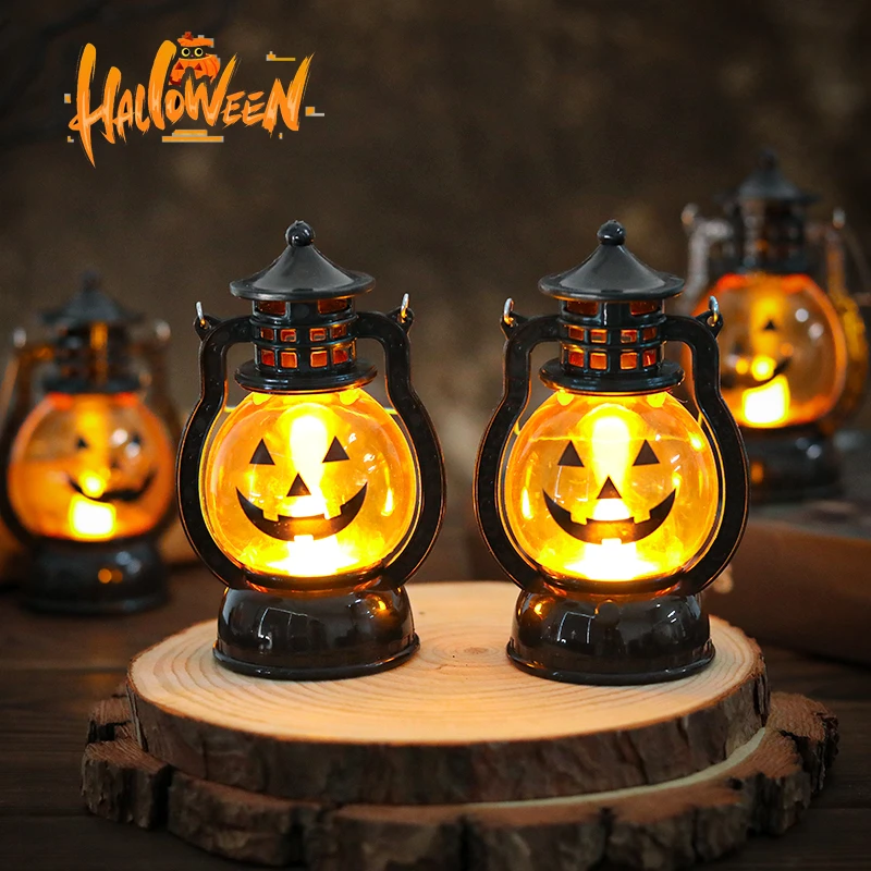 Halloween portable pumpkin lamp ornament props horse lamp oil lamp led luminous night light cake decoration plug-in
Halloween portable pumpkin lamp ornament props horse lamp oil lamp led luminous night light cake decoration plug-in