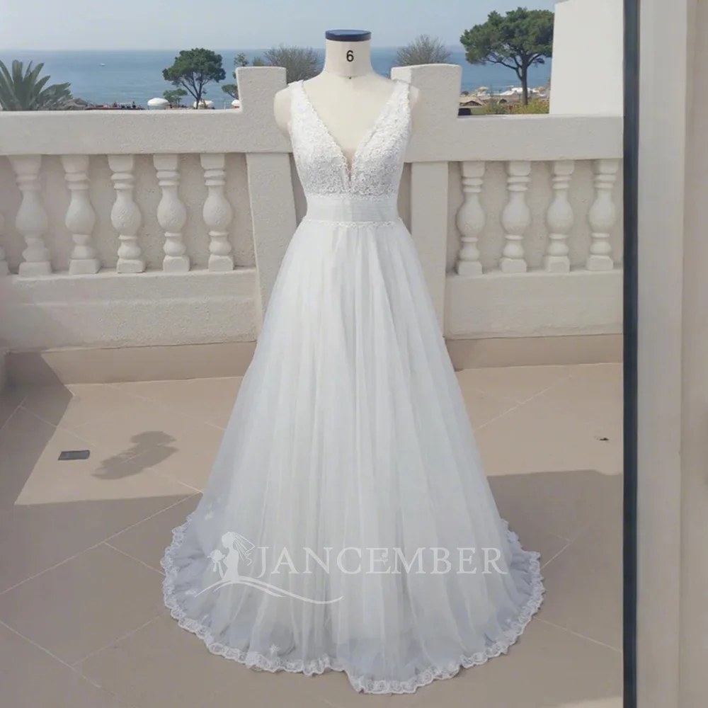 Customized V neck Sleeveless Classtic Wedding Dresses For Women Sleeveless Chapel Train Wedding Dress vestidos de novia boda
Customized V neck Sleeveless Classtic Wedding Dresses For Women Sleeveless Chapel Train Wedding Dress vestidos de novia boda