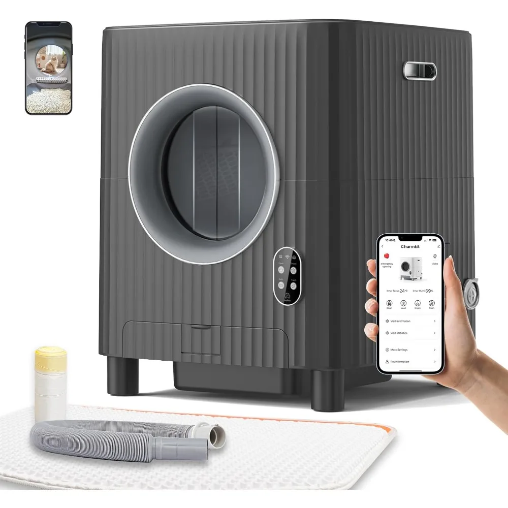 Self Cleaning Cat Litter Box,Automatic Door for Cat Litter Box,Large Capacity Automatic Cat Litter Box with APP Control
Self Cleaning Cat Litter Box,Automatic Door for Cat Litter Box,Large Capacity Automatic Cat Litter Box with APP Control
