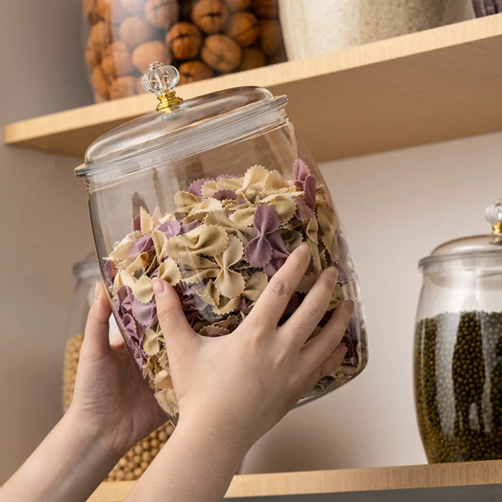 Multifunctional Transparent Cereals Storage Jar with Lid Large Capacity Food Storage Canister Wide Mouth Plastic Candy Jar Tea
Multifunctional Transparent Cereals Storage Jar with Lid Large Capacity Food Storage Canister Wide Mouth Plastic Candy Jar Tea